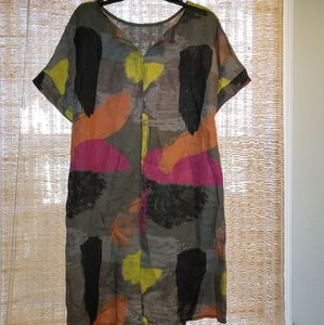 BELLAMBRA LINEN DRESS Large Made in Italy